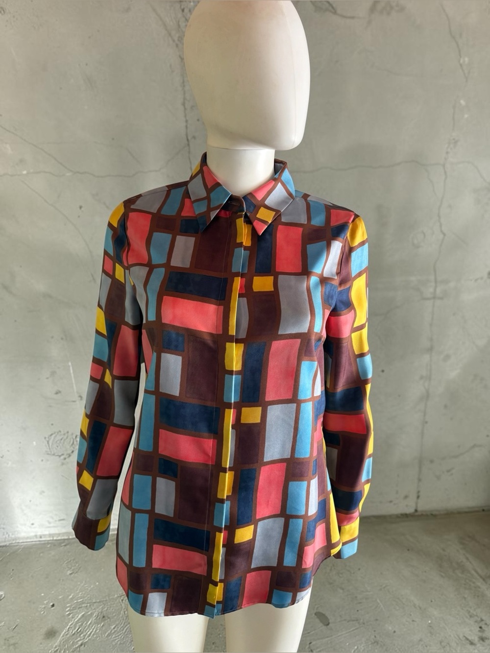 Gabriela Hearst geometric multicolor Henri blouse